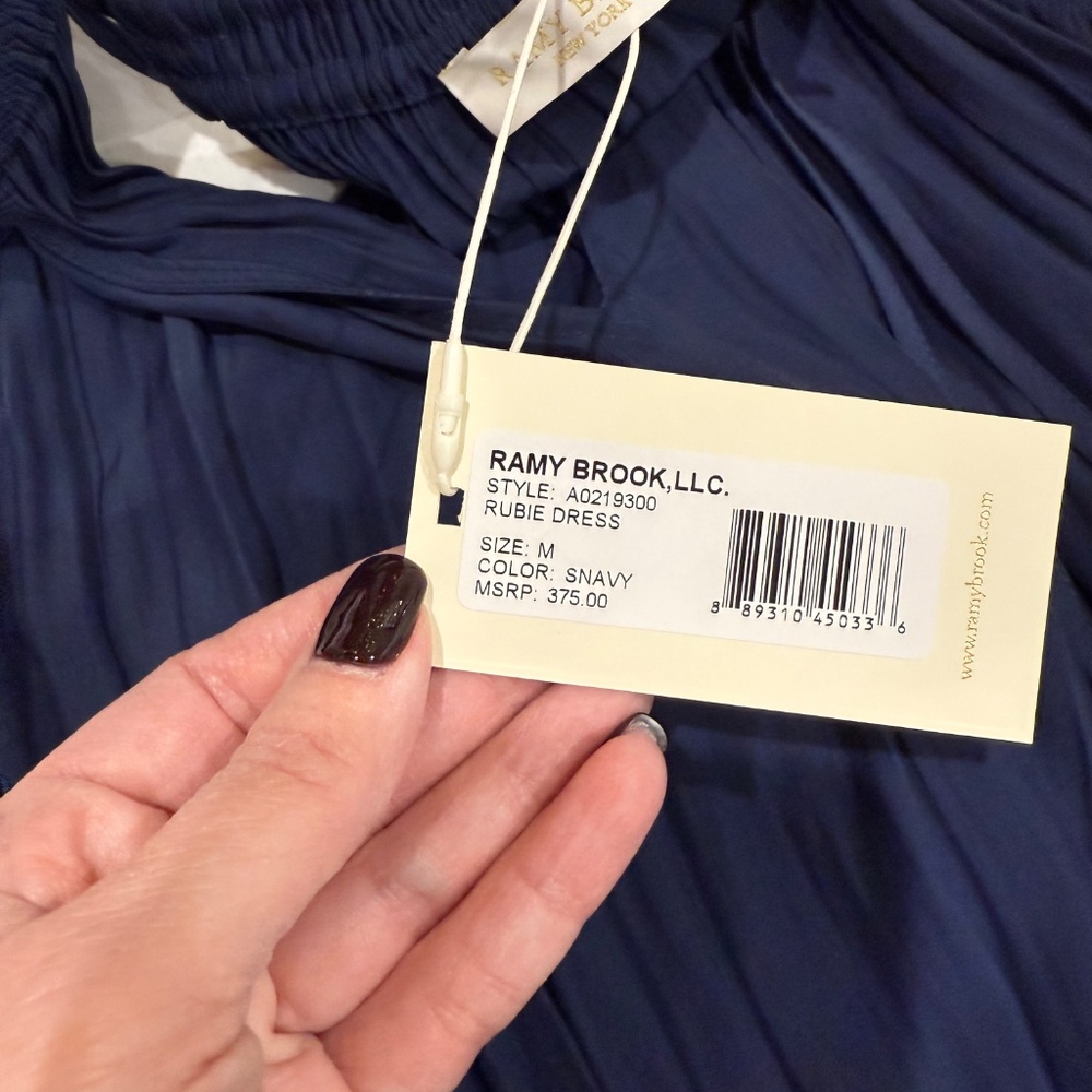 NWT Ramy Brook Rubie Dress, Navy Sz M - Picture 4 of 4